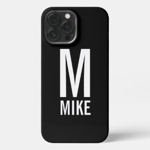 Modern Personalized Monogram and Name iPhone 13 Pro Max Case