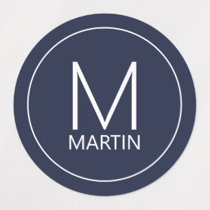 Modern Personalized Monogram and Name Labels