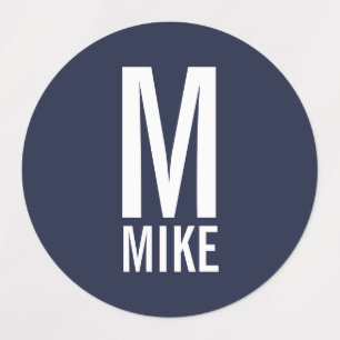 Modern Personalized Monogram and Name Labels