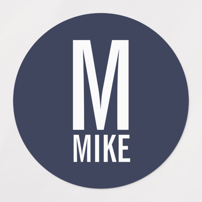 Modern Personalized Monogram and Name Labels (Design 1)