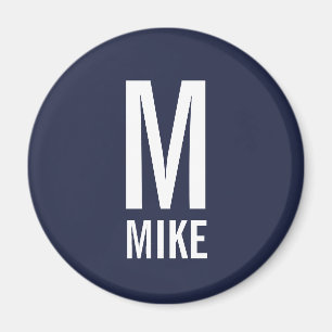 Modern Personalized Monogram and Name Magnet