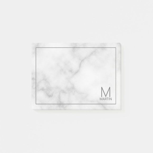 Modern Personalized Monogram and Name Notepad (Front)
