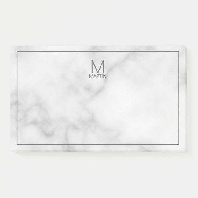 Modern Personalized Monogram and Name Notepad (Front)