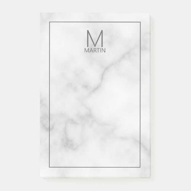 Modern Personalized Monogram and Name Notepad (Front)