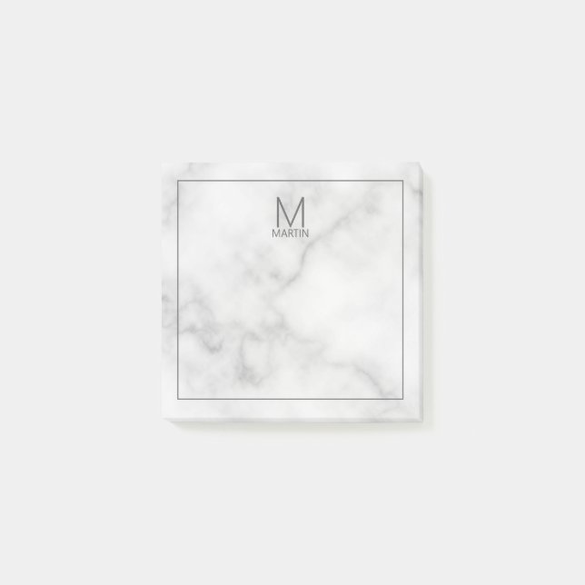 Modern Personalized Monogram and Name Notepad (Front)