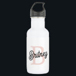 Modern Personalized Monogram and Name Pastel Pink 532 Ml Water Bottle<br><div class="desc">Introducing our Modern Personalized Monogram and Name Pastel Pink Water Bottle, a stylish and practical accessory for staying hydrated on the go. This water bottle features a modern design in soft pastel pink, personalized with your monogram and name for a custom touch. Perfect for gym workouts, outdoor activities, or daily...</div>