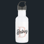 Modern Personalized Monogram and Name Pastel Pink 532 Ml Water Bottle<br><div class="desc">Introducing our Modern Personalized Monogram and Name Pastel Pink Water Bottle, a stylish and practical accessory for staying hydrated on the go. This water bottle features a modern design in soft pastel pink, personalized with your monogram and name for a custom touch. Perfect for gym workouts, outdoor activities, or daily...</div>