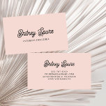 Modern Personalized Monogram and Name Pastel Pink Business Card<br><div class="desc">Introducing our Modern Personalized Monogram and Name Pastel Pink Business Card, the perfect blend of sophistication and professionalism. Featuring a contemporary design in soft pastel pink, these business cards are personalized with your monogram and name, creating a unique and memorable impression. Ideal for networking events, client meetings, or simply elevating...</div>
