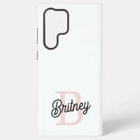 Modern Personalized Monogram and Name Pastel Pink