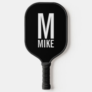 Modern Personalized Monogram and Name Pickleball Paddle