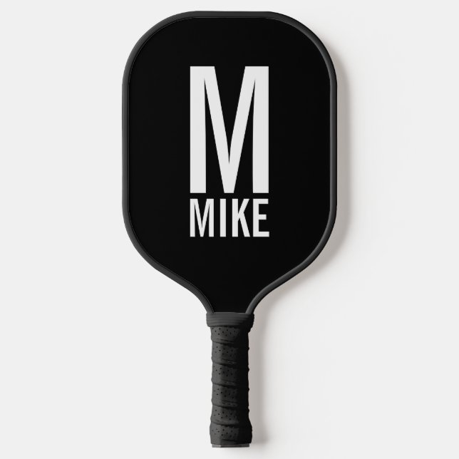 Modern Personalized Monogram and Name Pickleball Paddle (Front)