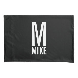Modern Personalized Monogram and Name Pillowcase