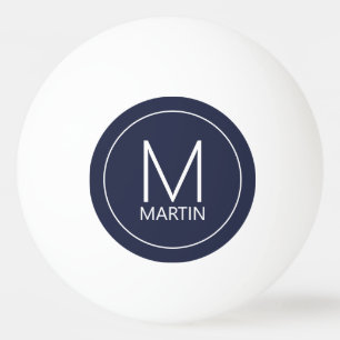 Modern Personalized Monogram and Name Ping Pong Ba Ball