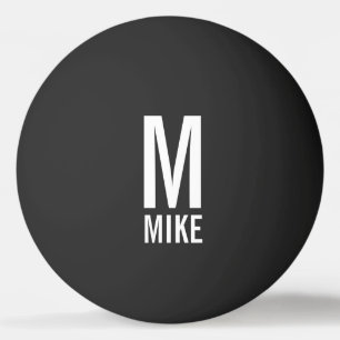 Modern Personalized Monogram and Name Ping Pong Ball
