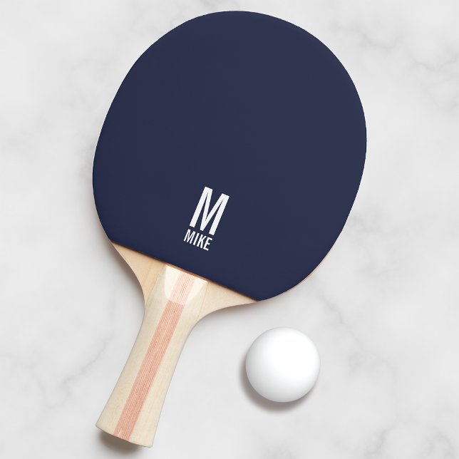 Modern Personalized Monogram and Name Ping Pong Paddle (Creator Uploaded)