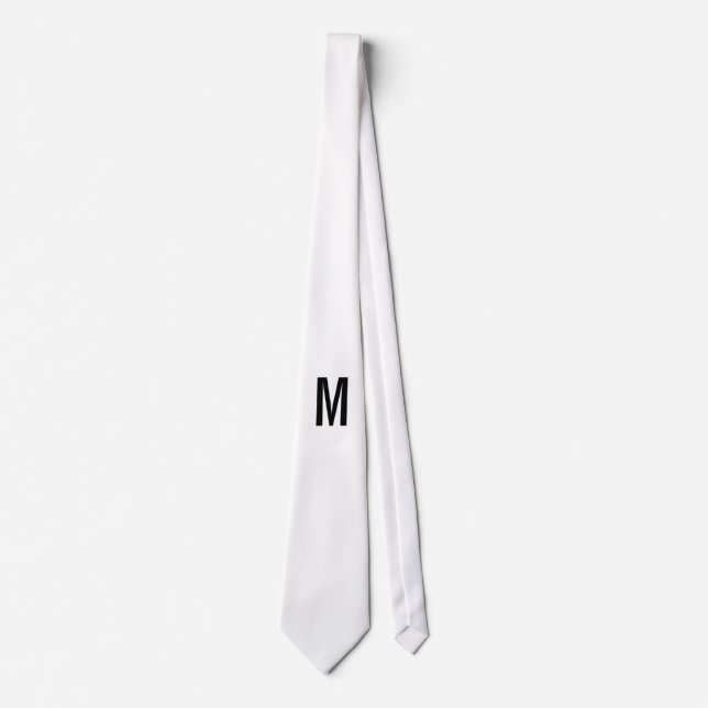 Modern Personalized Monogram and Name Tie (Front)