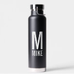 Modern Personalized Monogram and Name Water Bottle<br><div class="desc">Modern Monogram Design featuring personalized monogram and name in modern bold sans serif font style.

Perfect gift for dad,  husband,  grandparents and more.</div>