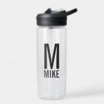 Modern Personalized Monogram and Name Water Bottle<br><div class="desc">Modern Monogram Design featuring personalized monogram and name in modern bold sans serif font style.

Perfect gift for dad,  husband,  grandparents and more.</div>