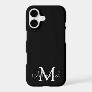 modern personalized monogram black white simple 