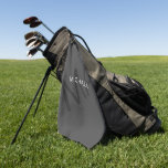 Modern Personalized Monogram Grey Golf Towel<br><div class="desc">Elevate his game with this Modern Personalized Monogram Grey Golf Towel. Made from premium material in dark grey,  it features a bold monogram in sophisticated typography,  making it the perfect custom gift for husbands,  boyfriends,  or any golf enthusiast. Ideal for golf lovers and sports fans.</div>