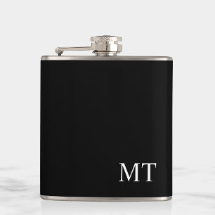 Modern Personalized Monogram Hip Flask