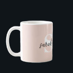 Modern Personalized Monogram Name Pink Coffee Mug<br><div class="desc">Modern Personalized Monogram Name Pink Coffee Mug</div>