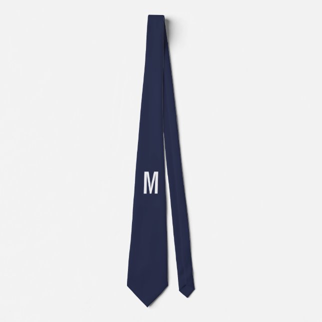Modern Personalized Monogram Tie (Front)