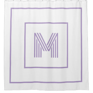 Modern Personalized Monogram white purple