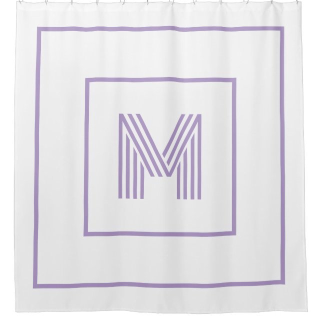  Modern Personalized Monogram white purple (Front)
