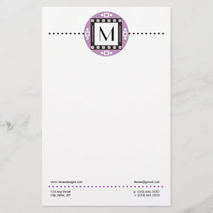 Modern Personalized Monogrammed Stationery