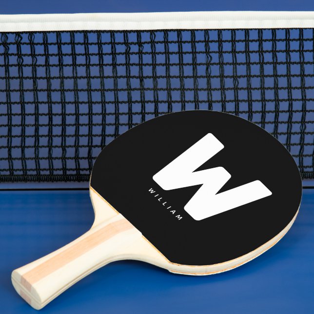 Modern Personalized Monogrammed Table Tennis Ping Pong Paddle (Insitu)