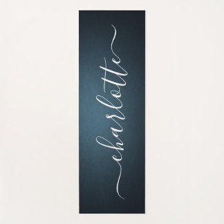 Modern Personalized Name Chic Calligraphy Yoga Mat