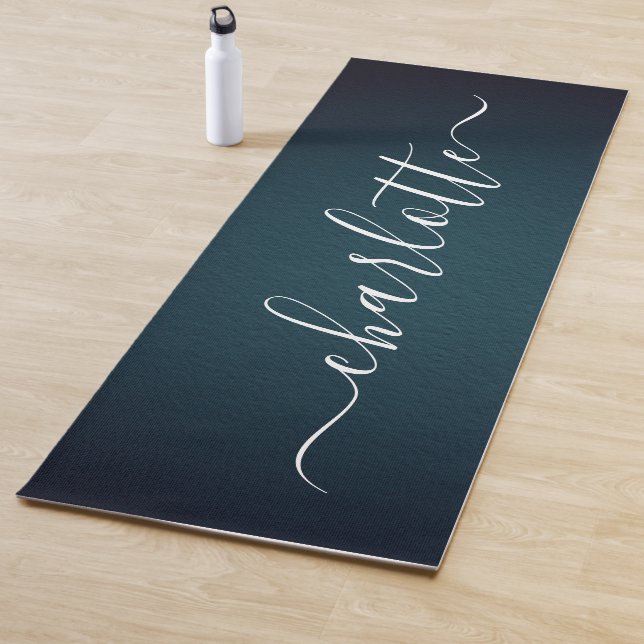 Modern Personalized Name Chic Calligraphy Yoga Mat (In Situ)