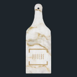 Modern Personalized Name Gold Effect Marble Cutting Board<br><div class="desc">This cute modern typography gold effect marble background cutting board can be customized with a name or initial by clicking on the "Personalized" button above. It makes the perfect wedding or housewarming gift for that special person in your life who has everything</div>
