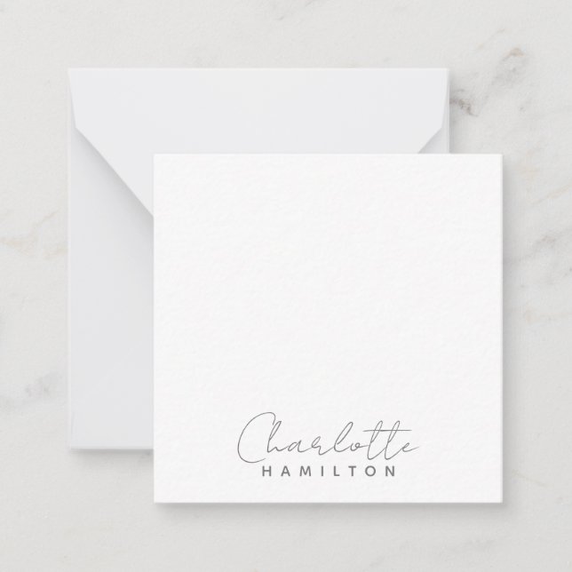 Modern Personalized Name Grey Tones Card (Front)
