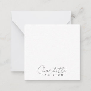 Modern Personalized Name Grey Tones Card