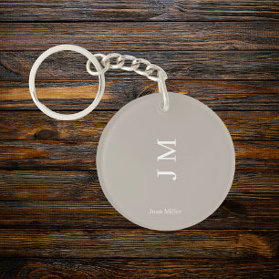 Modern Personalized Name & Initials Keychain