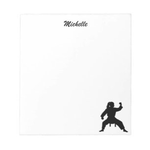 Modern Personalized Name Karate / Taekwondo / judo Notepad