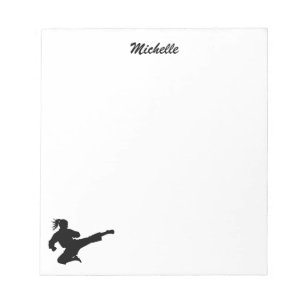 Modern Personalized Name Karate / Taekwondo / judo Notepad