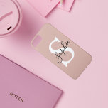 Modern Personalized Name Monogram  Case-Mate iPhone Case<br><div class="desc">Modern Personalized Name Monogram</div>