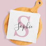 Modern Personalized Name Monogram Pink Kitchen Towel<br><div class="desc">Modern Personalized Name Monogram Pink</div>