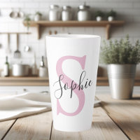 Modern Personalized Name Monogram Pink