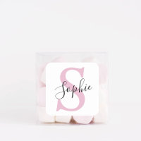 Modern Personalized Name Monogram Pink