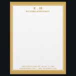 Modern Personalized Name Ochre White Minimalistic  Letterhead<br><div class="desc">Modern Personalized Name Ochre White Minimalistic Letterhead. Custom name custom Initials,  modern minimalistic simple letterhead in ochre and white.</div>