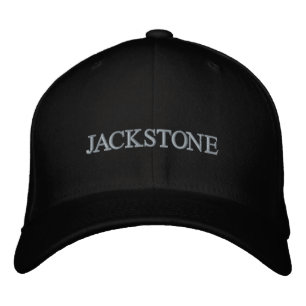  Modern Personalized Name Script Cool Black  Embroidered Hat