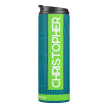 Modern Personalized Name Thermal Tumbler 
