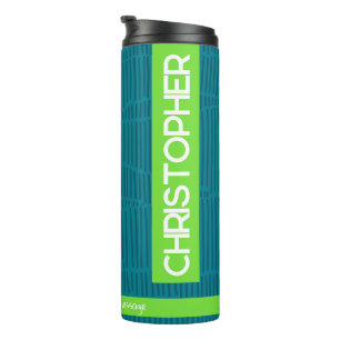 Modern Personalized Name Thermal Tumbler 
