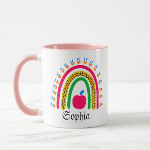 Modern Personalized Name With Rainbow Mug
