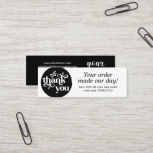 Modern Personalized Order Circle Thank You Card