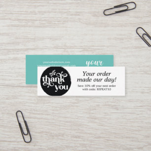 Modern Personalized Order Circle Thank You Card